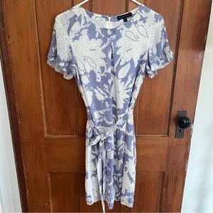 Lavender floral print Banana Republic dress